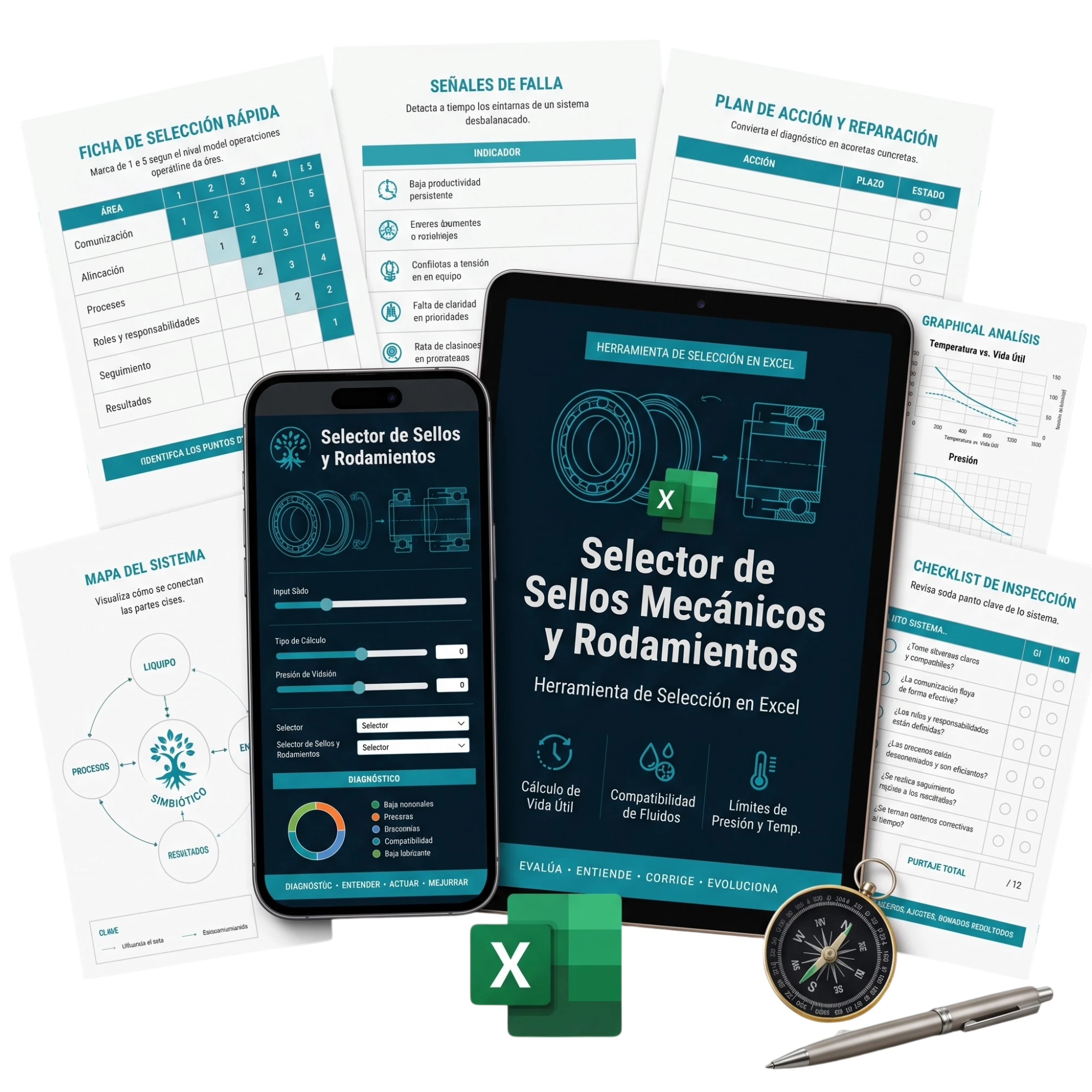 Selector de sellos mecánicos y rodamientos